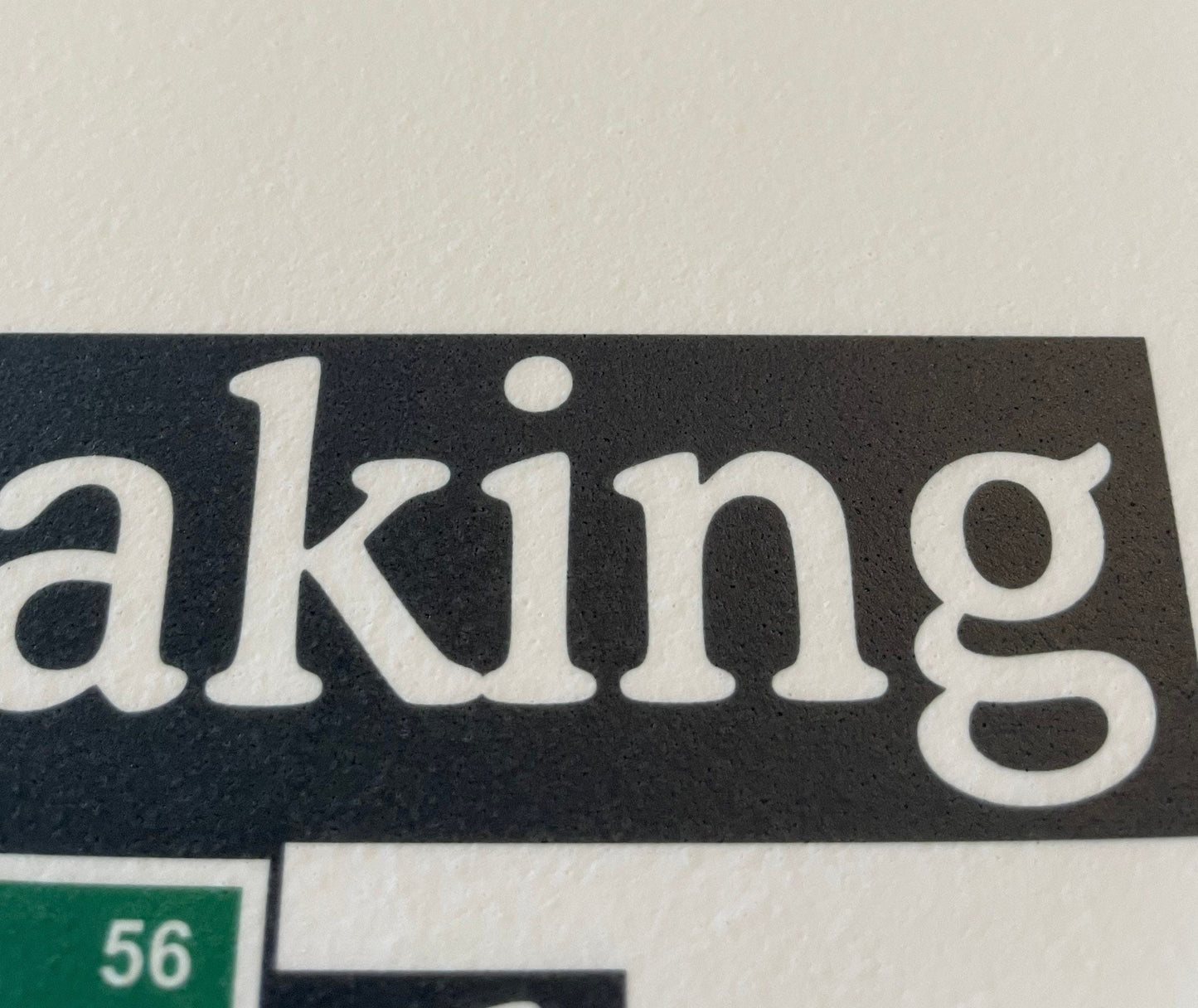 Personalised Breaking Bad style edible icing message. Your choice of words. Option to have logo and Walter. Periodic table cake.