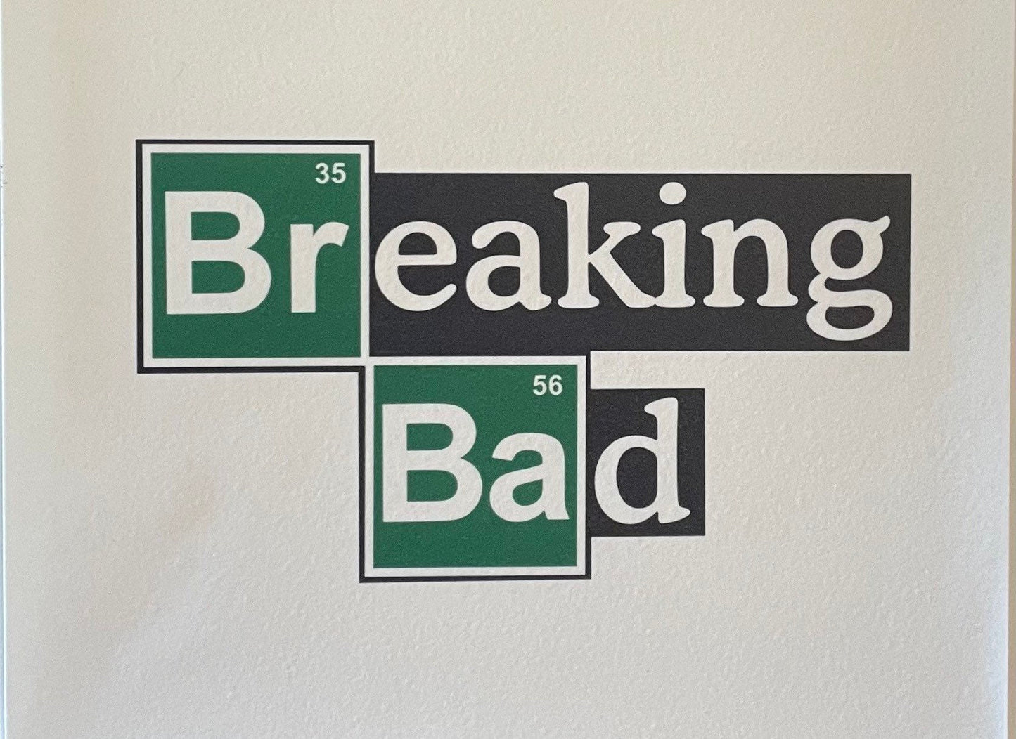 Personalised Breaking Bad style edible icing message. Your choice of words. Option to have logo and Walter. Periodic table cake.