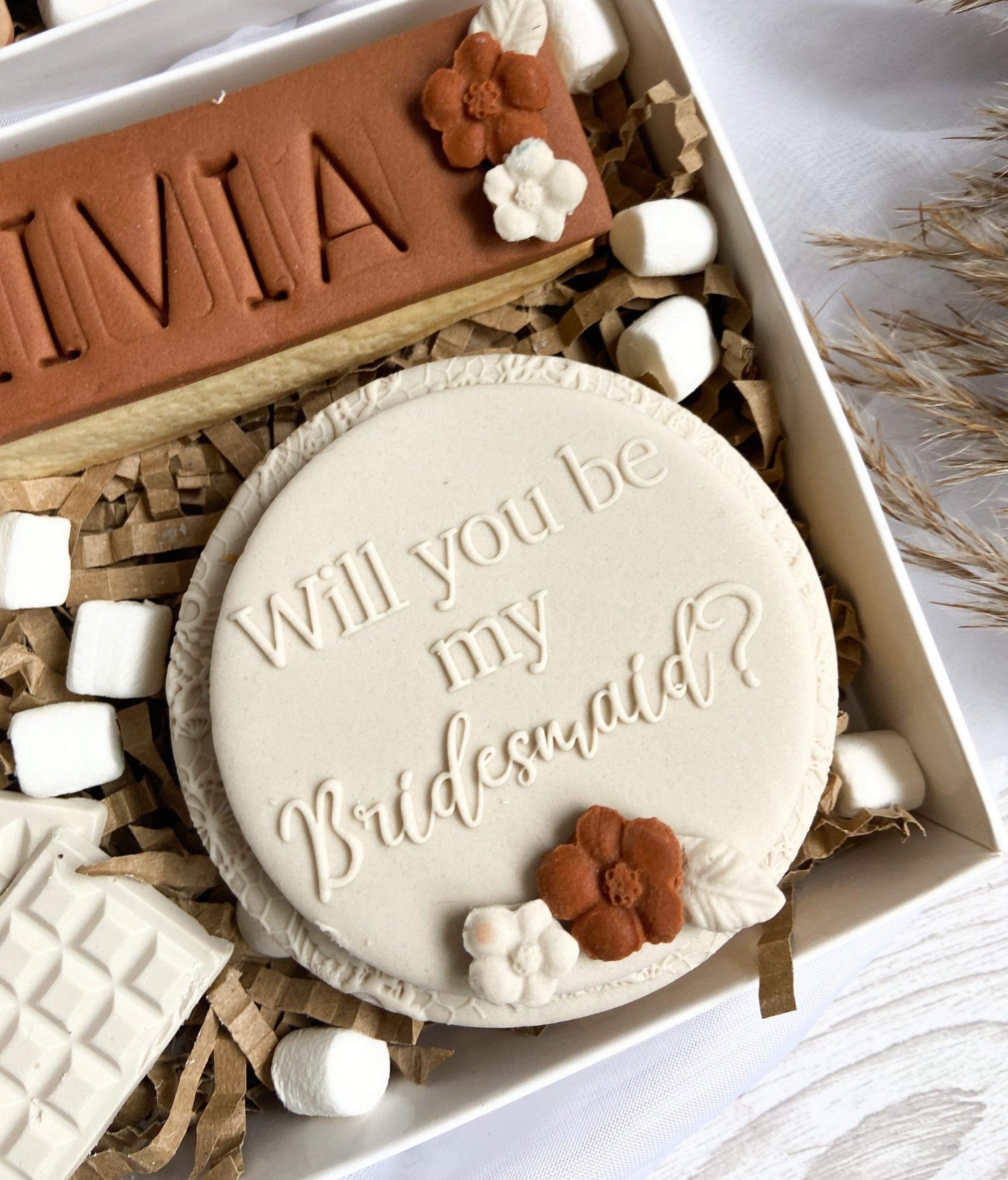 Will you be my bridesmaid? Debosser. Fondant debosser. Proposal debosser.