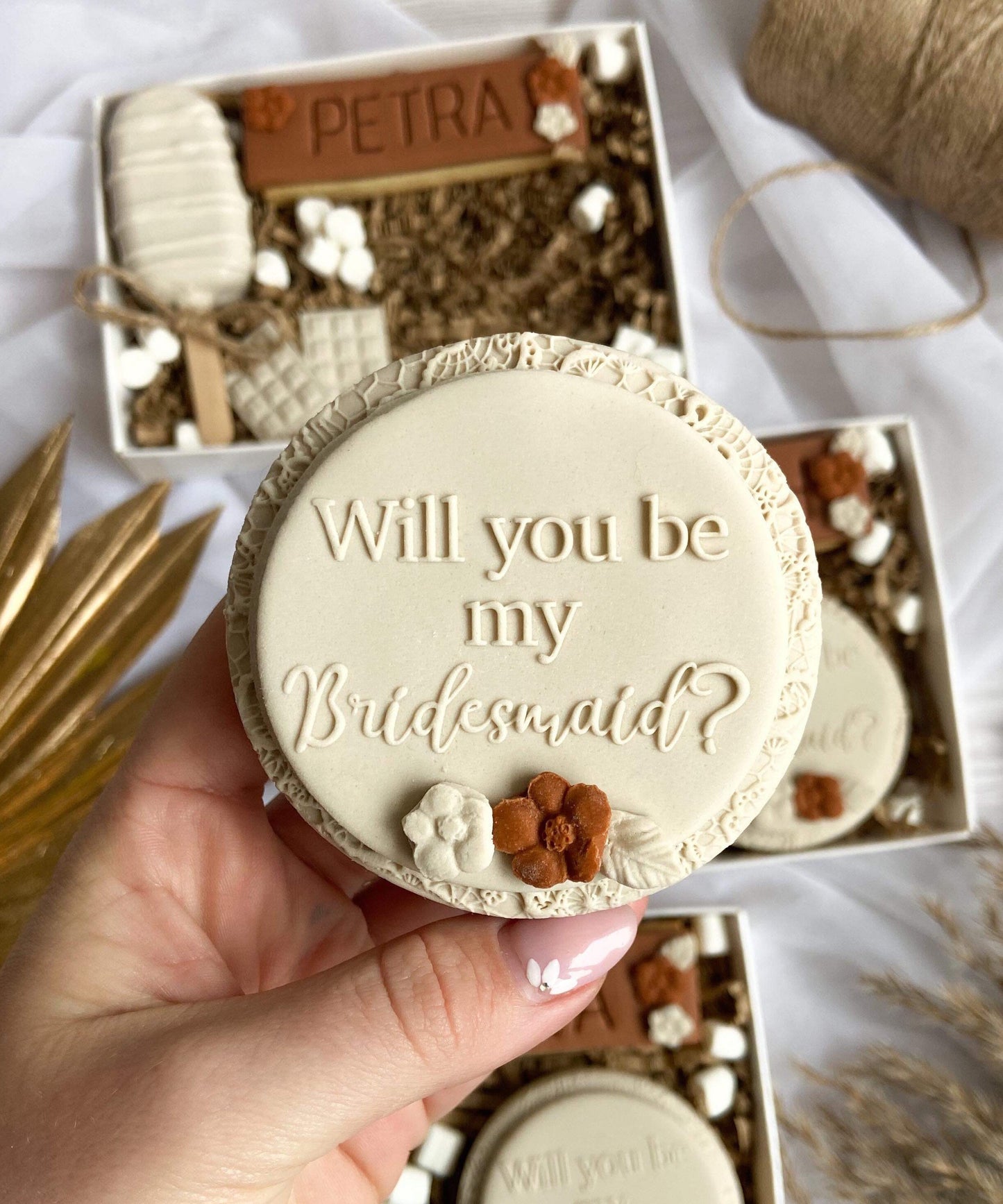 Will you be my bridesmaid? Debosser. Fondant debosser. Proposal debosser.