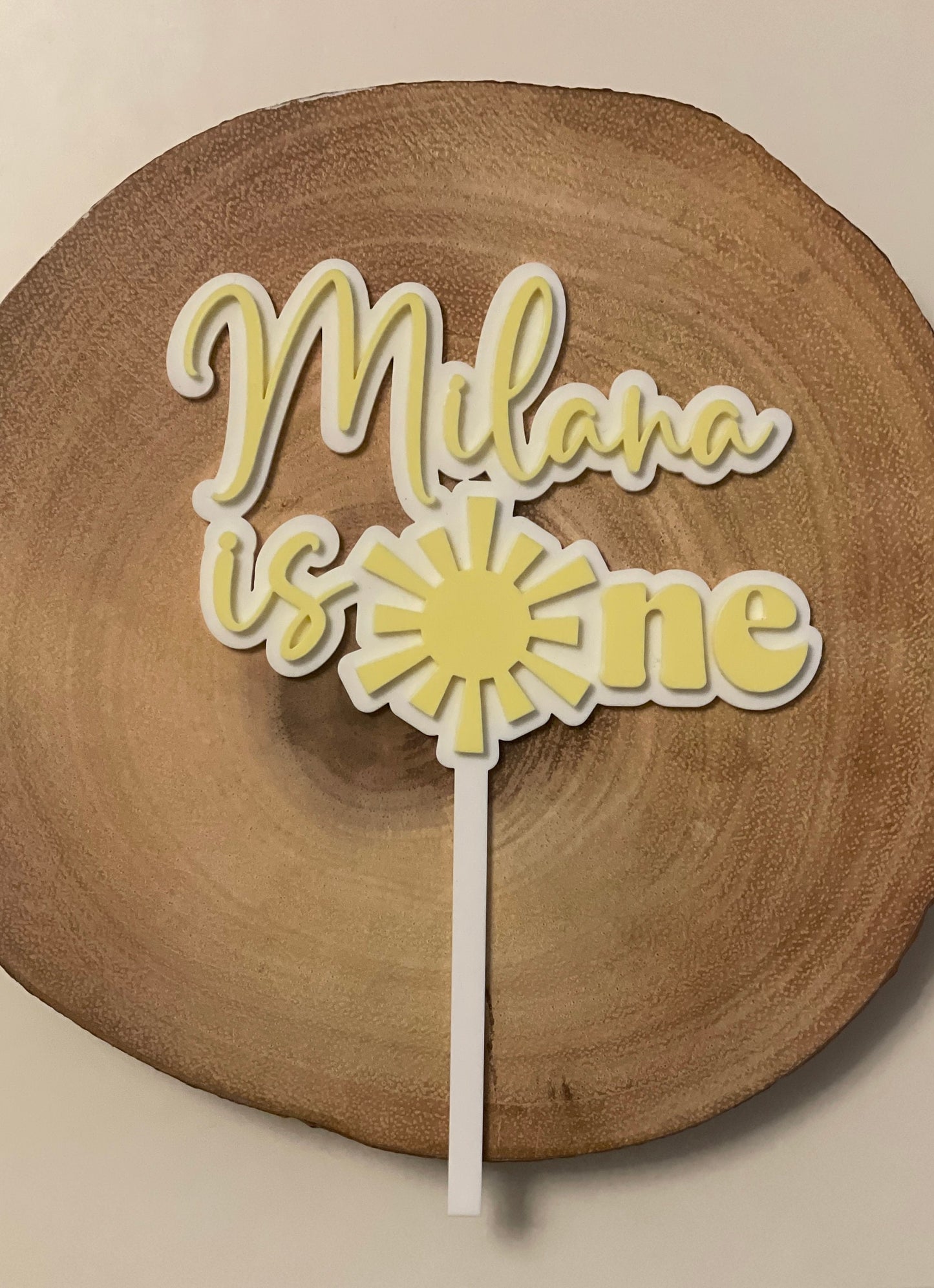 Sun themed cake topper. First birthday.