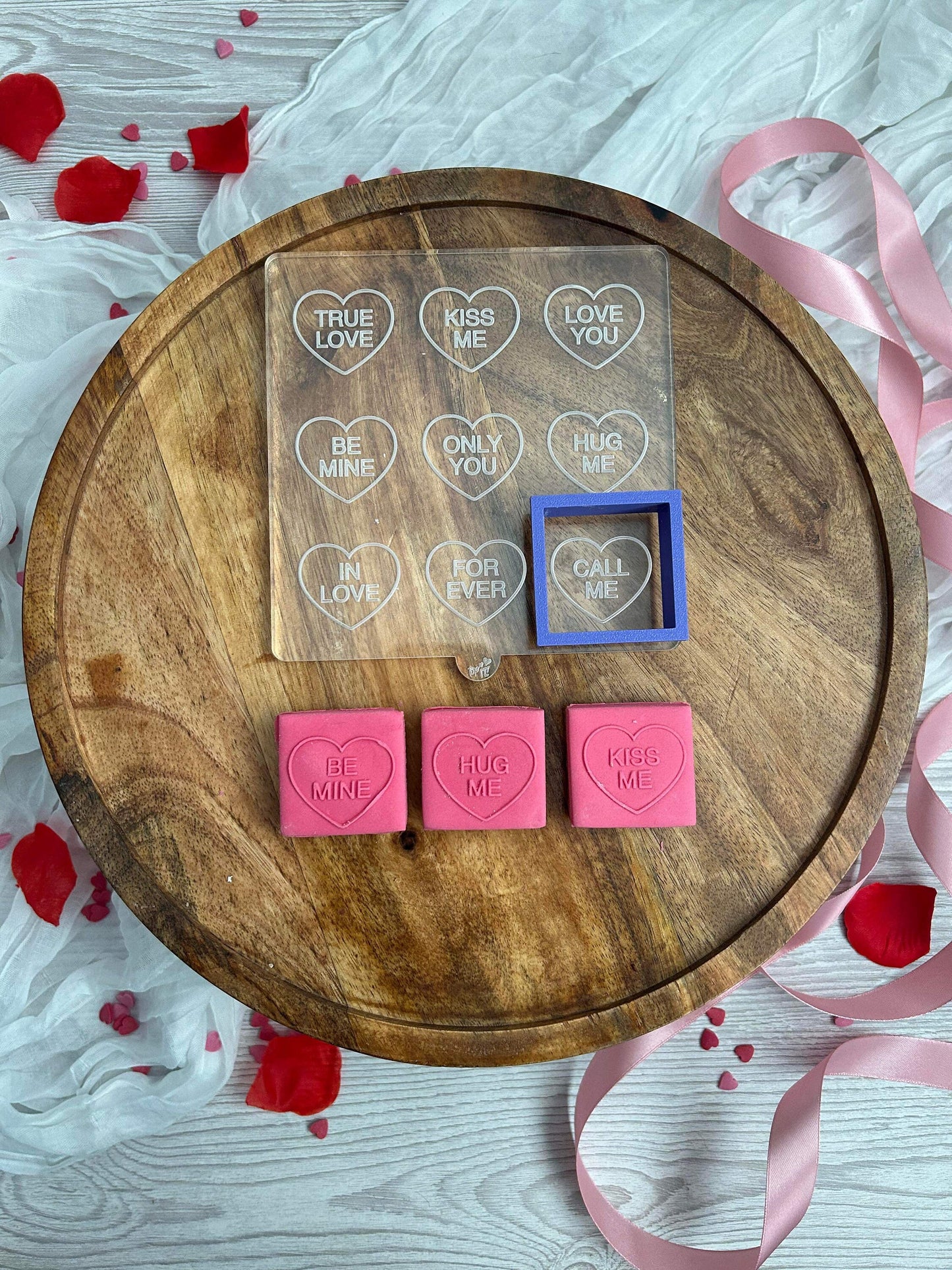 Love Heart Sweet Messages | Debosser Emboseer And Cutter Set