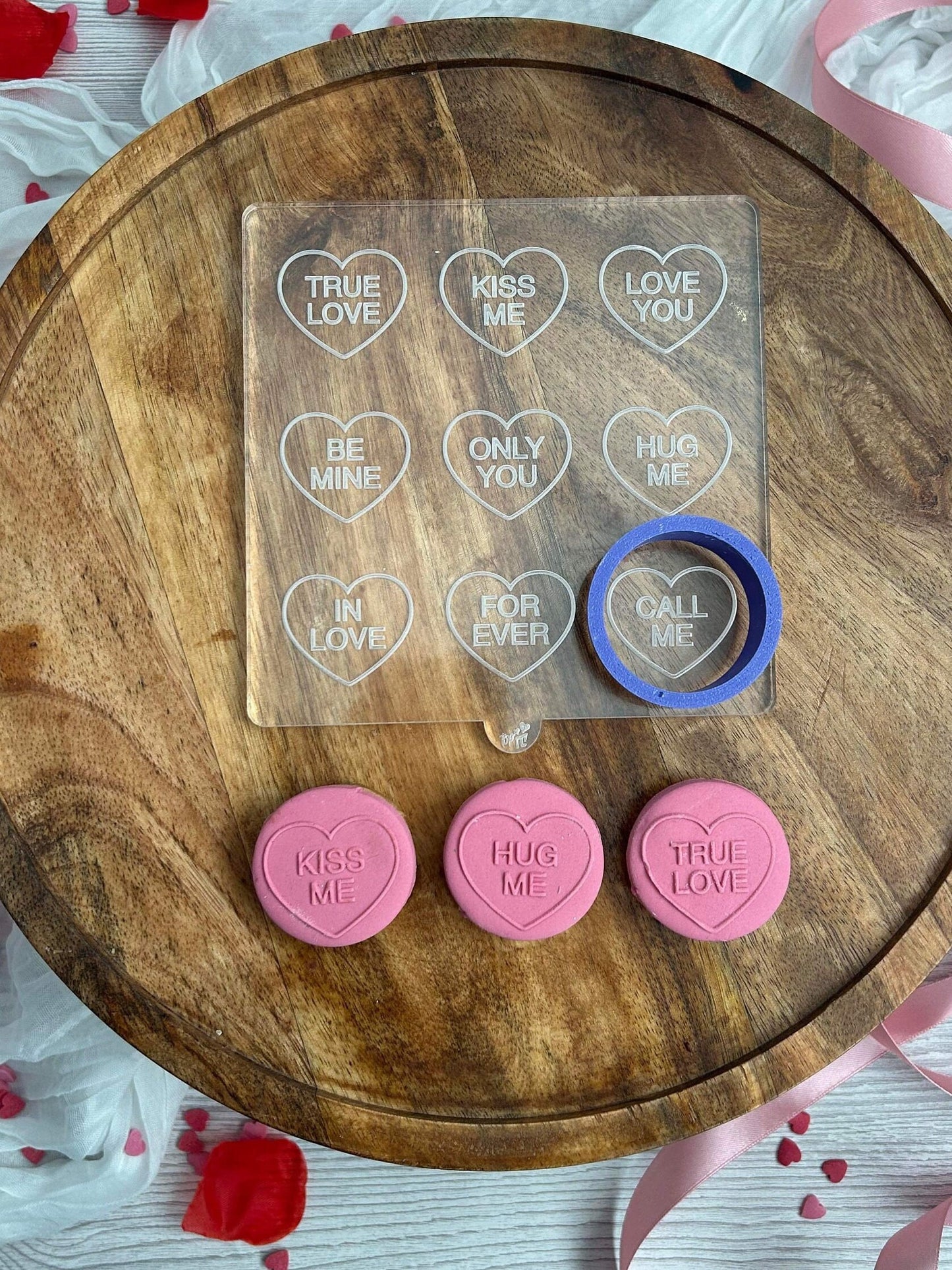 Love Heart Sweet Messages | Debosser Emboseer And Cutter Set