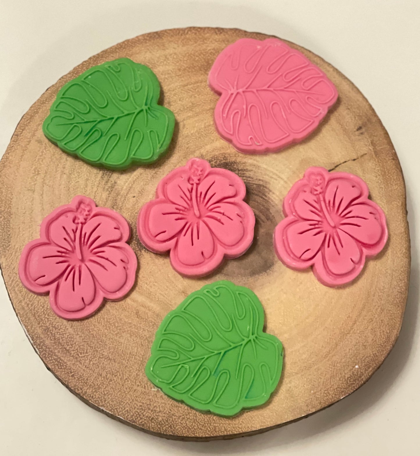 Tropical flower stamp and cutter. Hibiscus flower. Hawaii themed