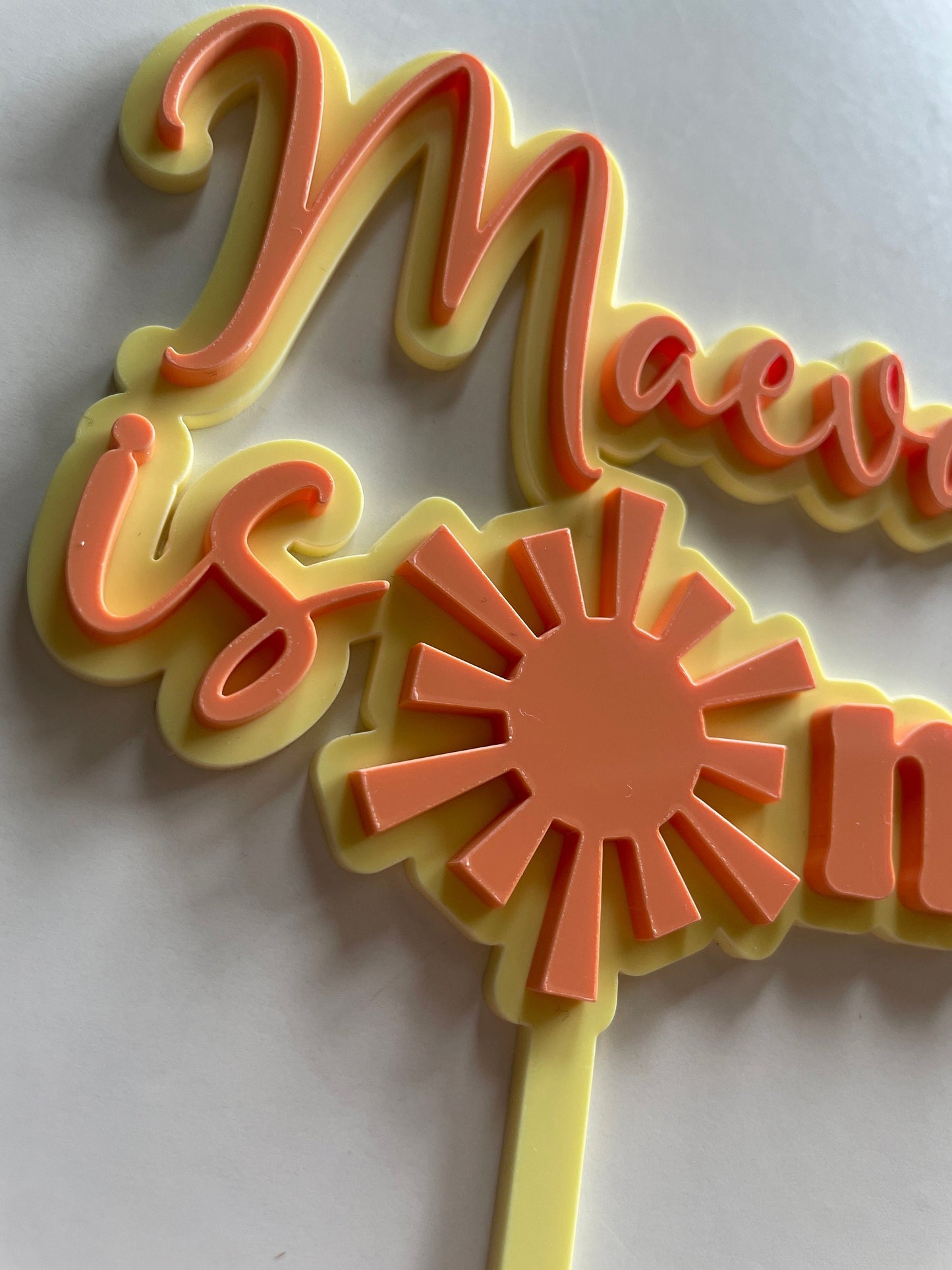 Sun themed cake topper. First birthday.