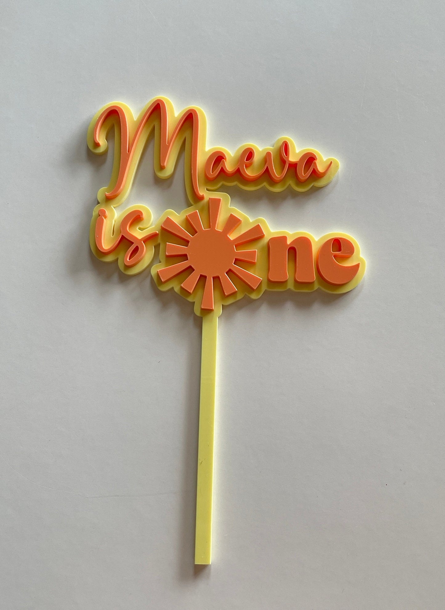 Sun themed cake topper. First birthday.