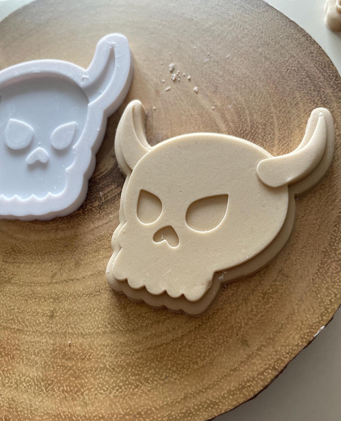 Skull With Horns | Debosser And Cutter Set